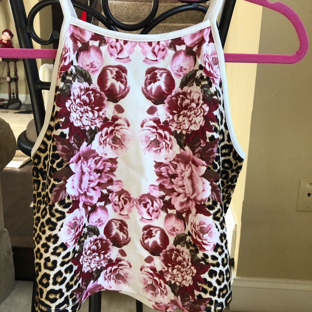Rue21 floral cheetah tank